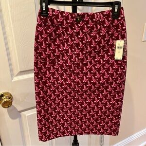 NWT Maeve Anthropologie Skirt Ducks Elegant Pink Patterned Skirt size XS